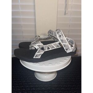 Teva Original Universal Sandals Boomerang White/Grey Single Strap Women 9